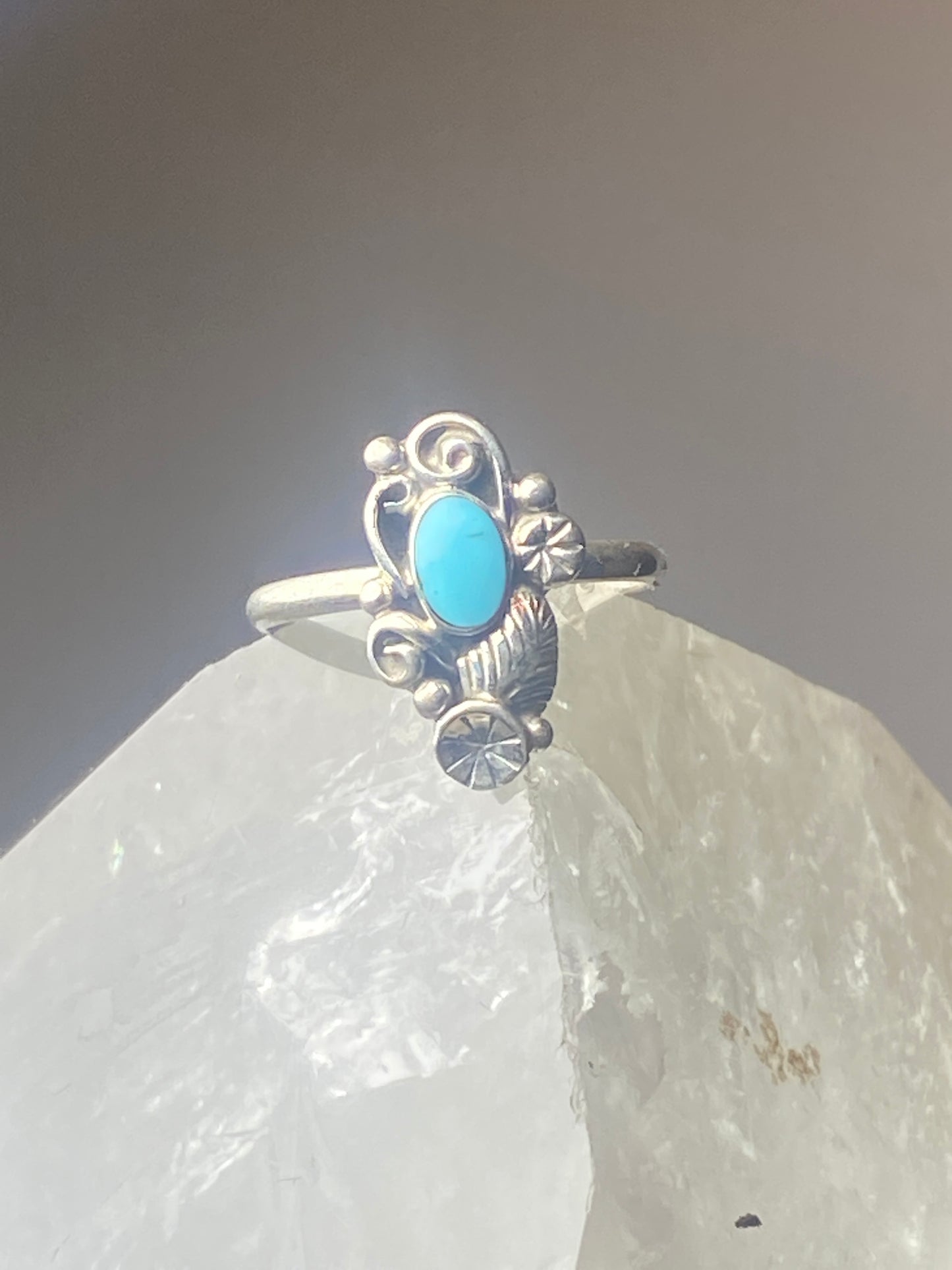 Turquoise Ring  southwest pinky sterling silver women girl rr