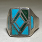 Turquoise ring Navajo women men southwest sterling silver
