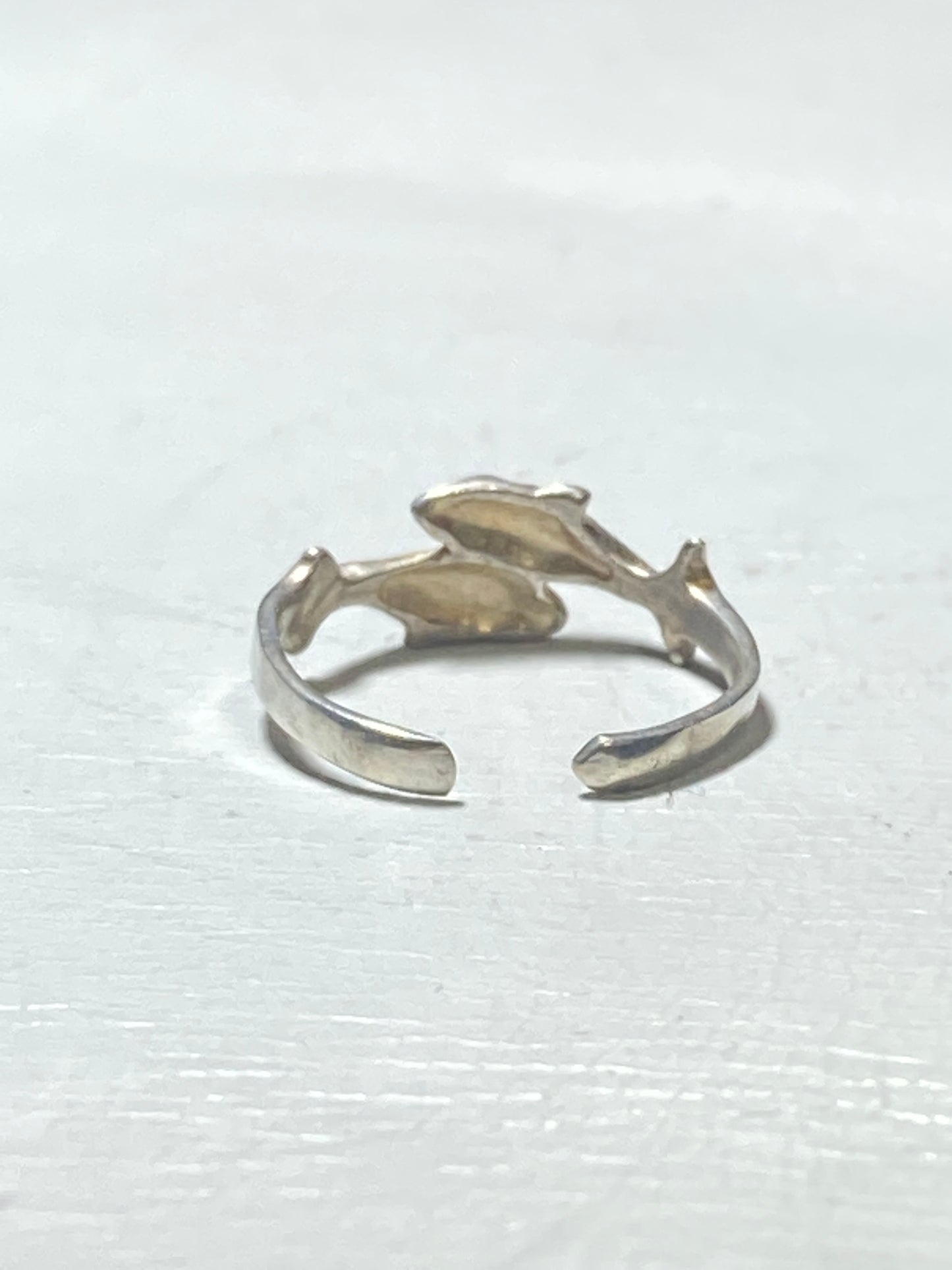 Toe ring dolphin band sterling silver women girls
