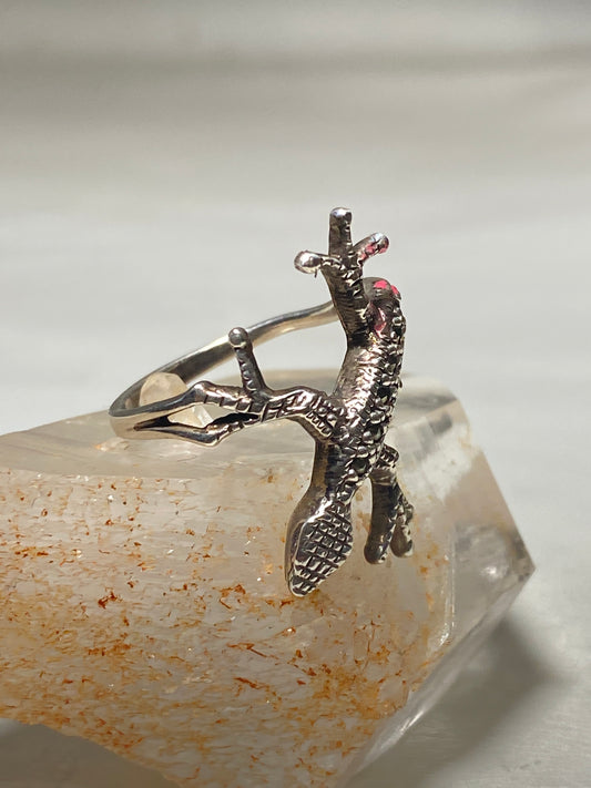 Lizard ring marcasites band sterling silver women girls