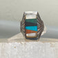 Navajo ring turquoise onyx mop spiny oyster sterling silver women men