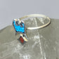 Phoenix ring turquoise coral chips southwest sterling silver women girls d