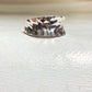 Hammered ring wide Band sterling silver women girls