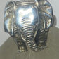 Elephant ring face band sterling silver women girls