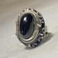 Poison ring Onyx long Mexico southwest sterling silver women