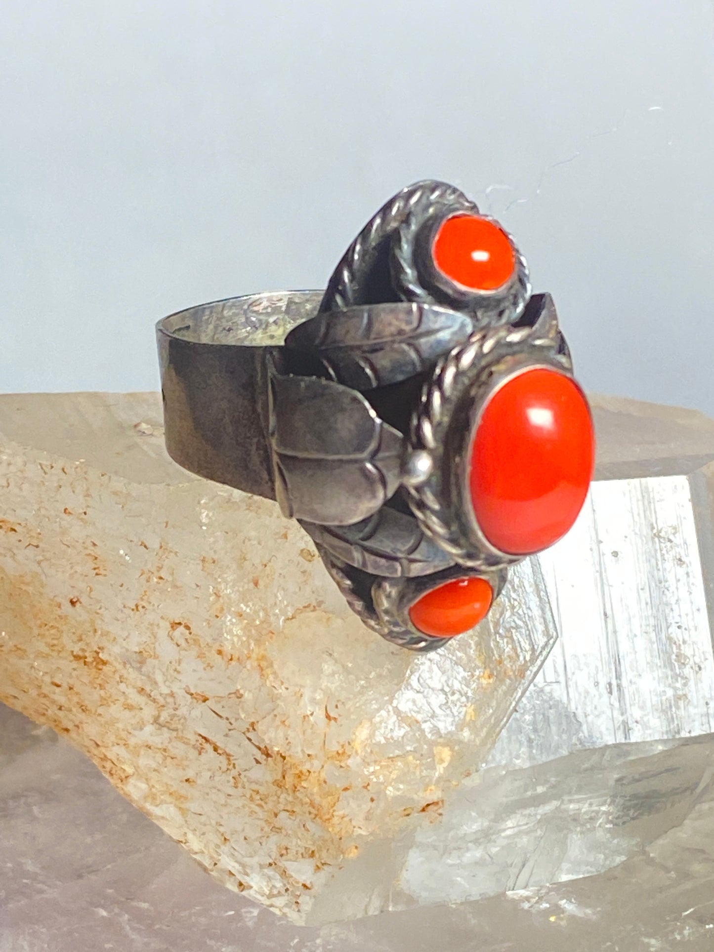 Poison ring southwest Mexico band sterling silver women