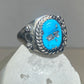 Turquoise ring southwest band sterling silver women men