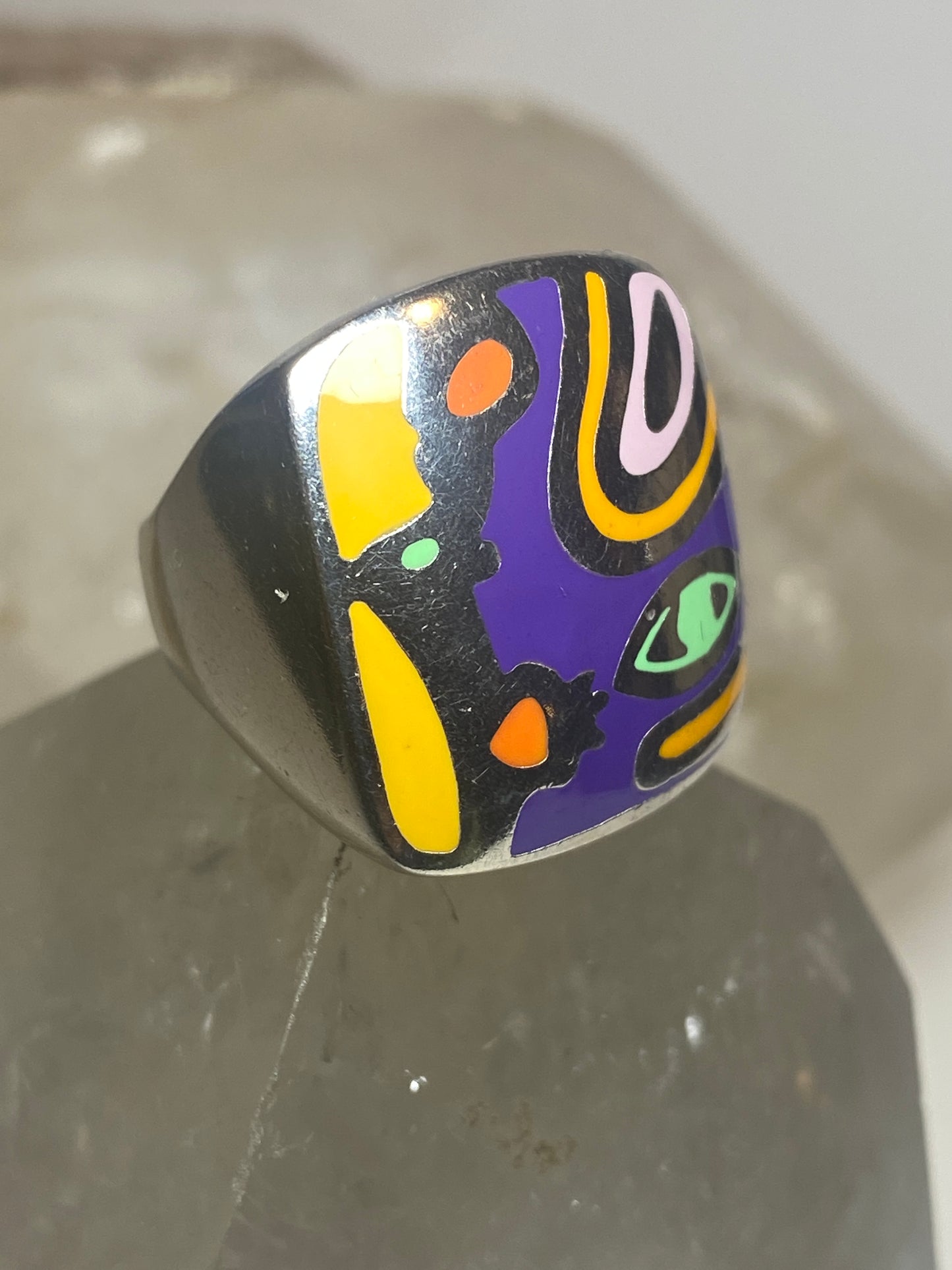 Alessandro Menegatti ring size 4.50 boho Picasso Collection sterling silver