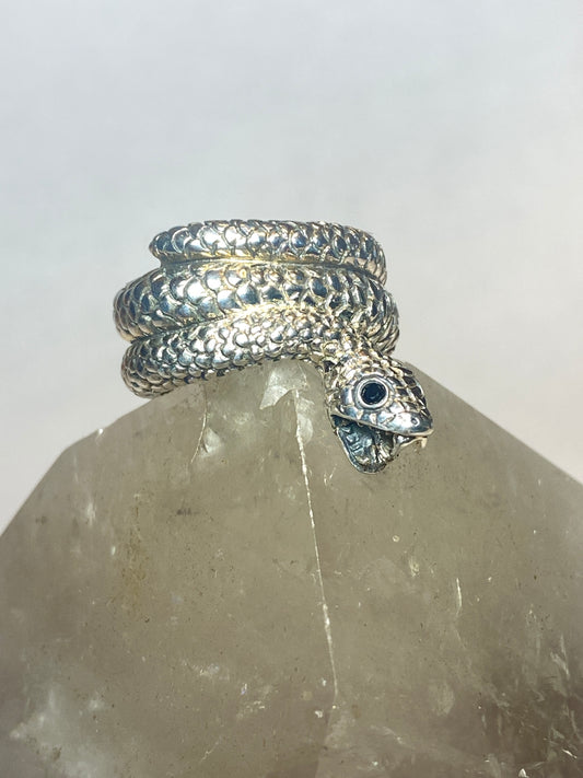 snake ring size 6.75  long serpent sterling silver women