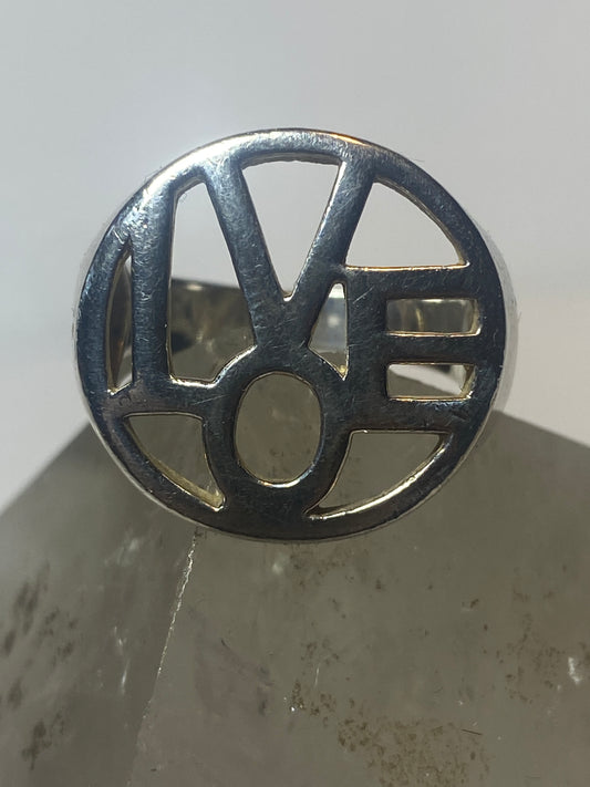 LOVE ring friendship Valentine band sterling silver women girl