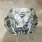 Freedom USA ring size 10  Eagle biker band sterling silver  women men