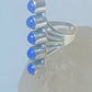 Blue Lapis ring size 8.50 long southwest sterling silver women girls