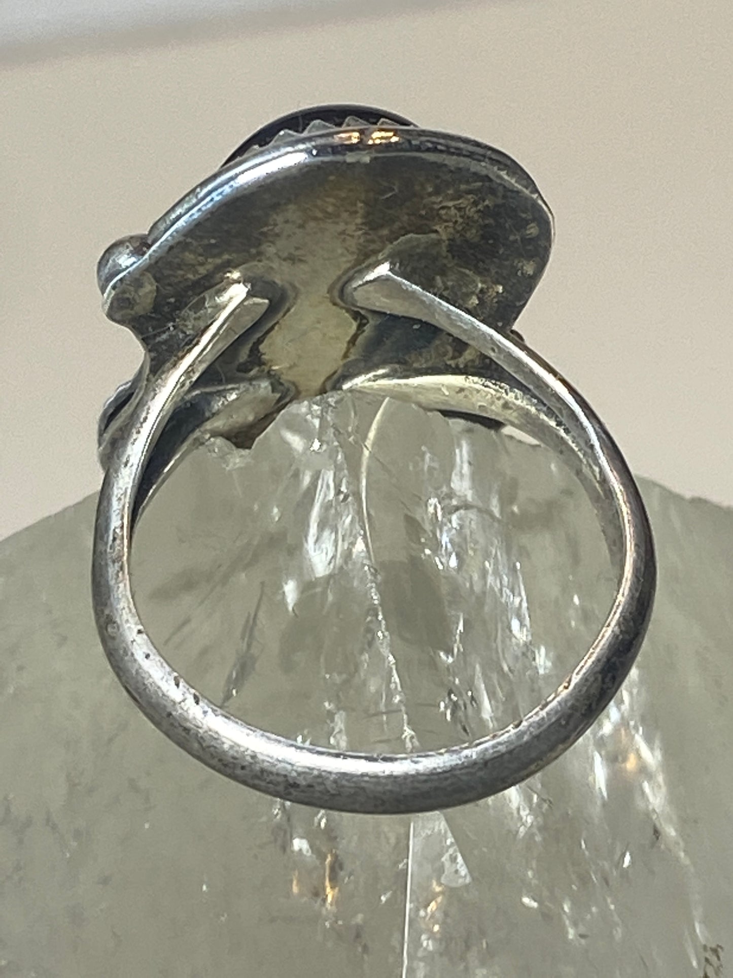 Onyx ring southwest  band sterling silver women