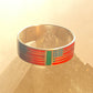Flag ring size 4 USA flag band July fourth pinky enamel sterling silver women girls