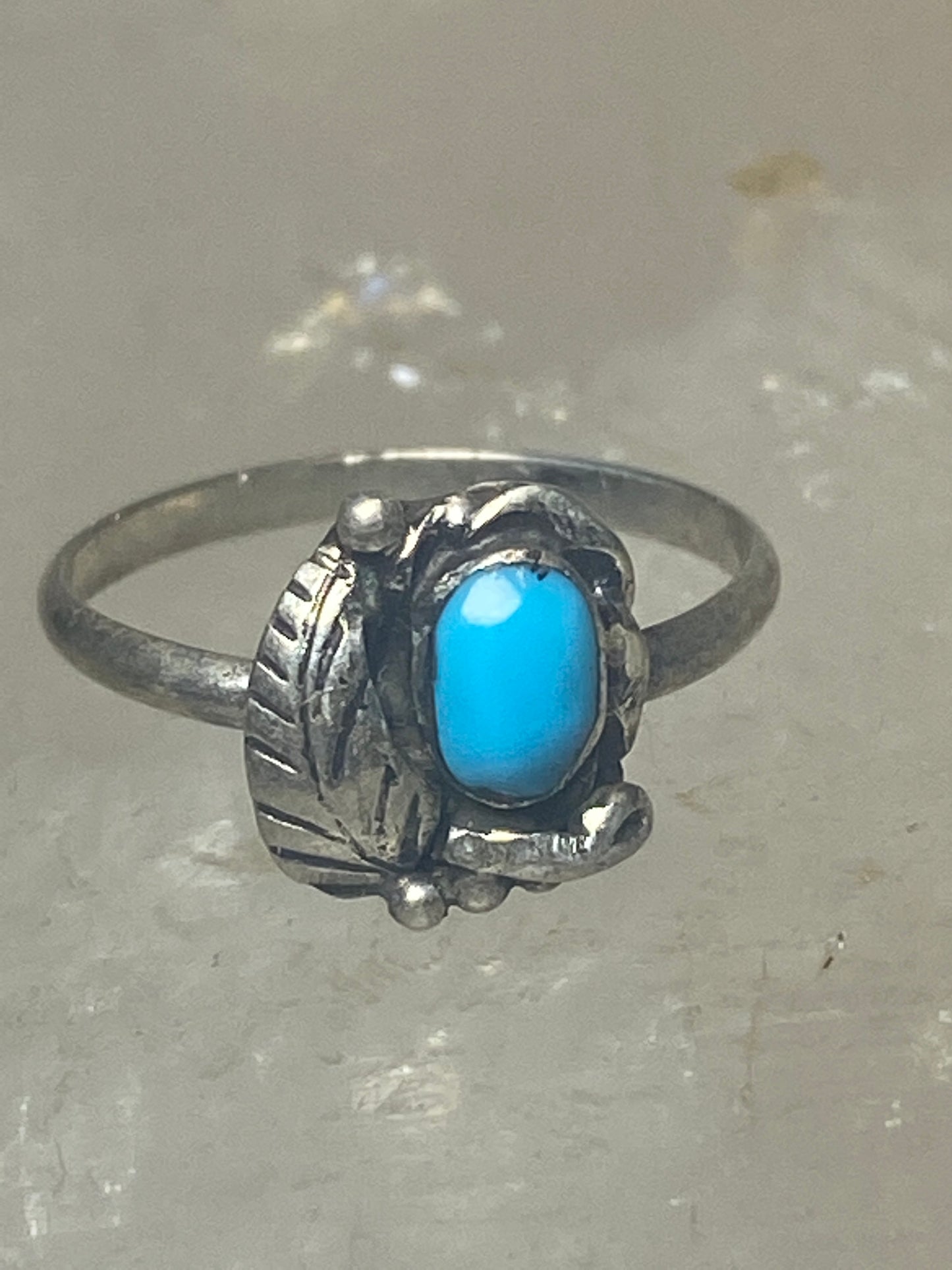 Turquoise ring southwest pinky sterling silver women girls b