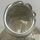 Chunky ring size 4 heavy waves band sterling silver women girls