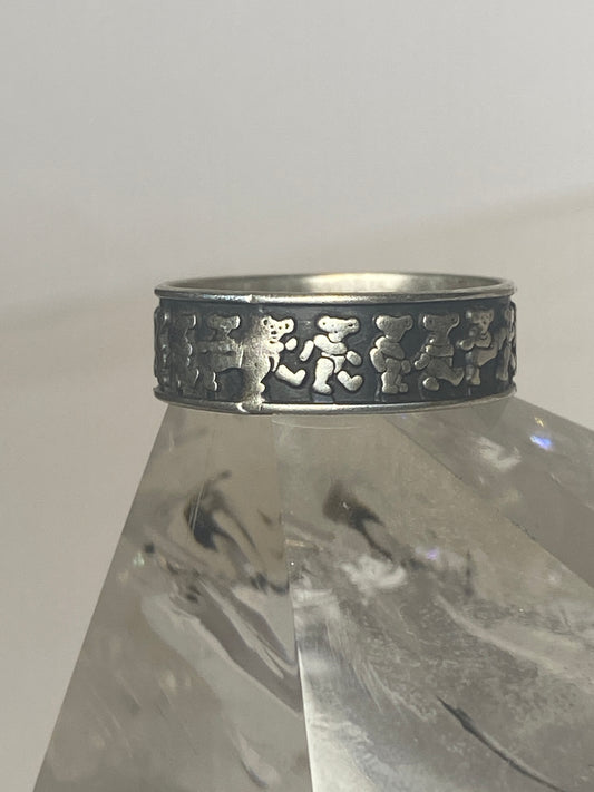 Marching Dead ring dancing bears sterling silver women girls boys men