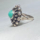 Art Deco ring flower floral band sterling silver women girls
