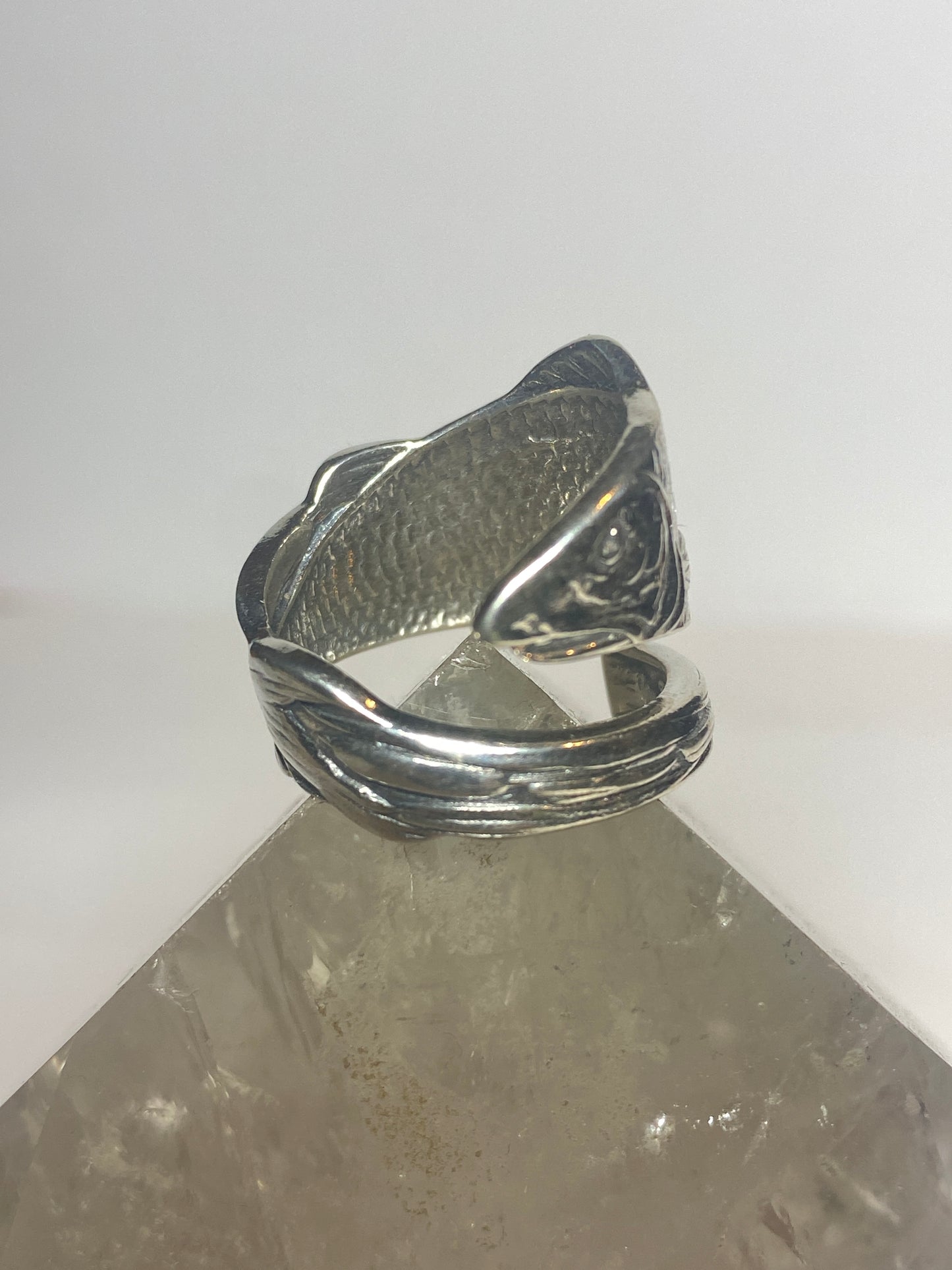 Fish spoon ring sterling silver fishermen women girl