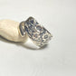 Floral spoon ring flowers forget me knot band sterling silver band women