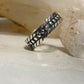 Rope band beaded ring Mexico sterling silver women men