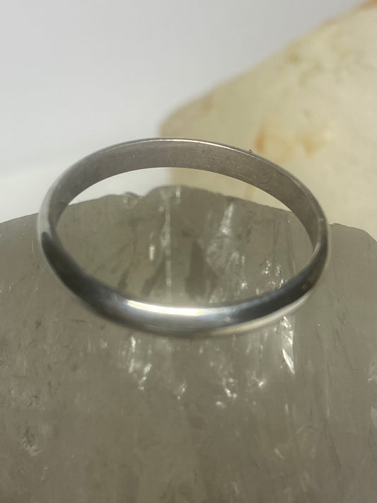 Plain ring wedding band stacker sterling silver women men