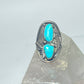 Turquoise ring Navajo knuckle sterling silver men women
