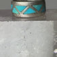 Turquoise ring size 4.25 Zuni band wedding sterling silver women