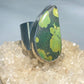 Turquoise ring size 8.50 long camouflage camo  sterling silver women girls