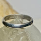 Plain ring wedding pinky band stacker sterling silver women