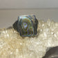 Abalone ring southwest band sterling silver band women men