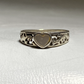 Heart ring white Mother of pearl love band girls women sterling silver