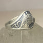 Horse ring 8.75 Bell trading southwestern rope band sterling silver women men