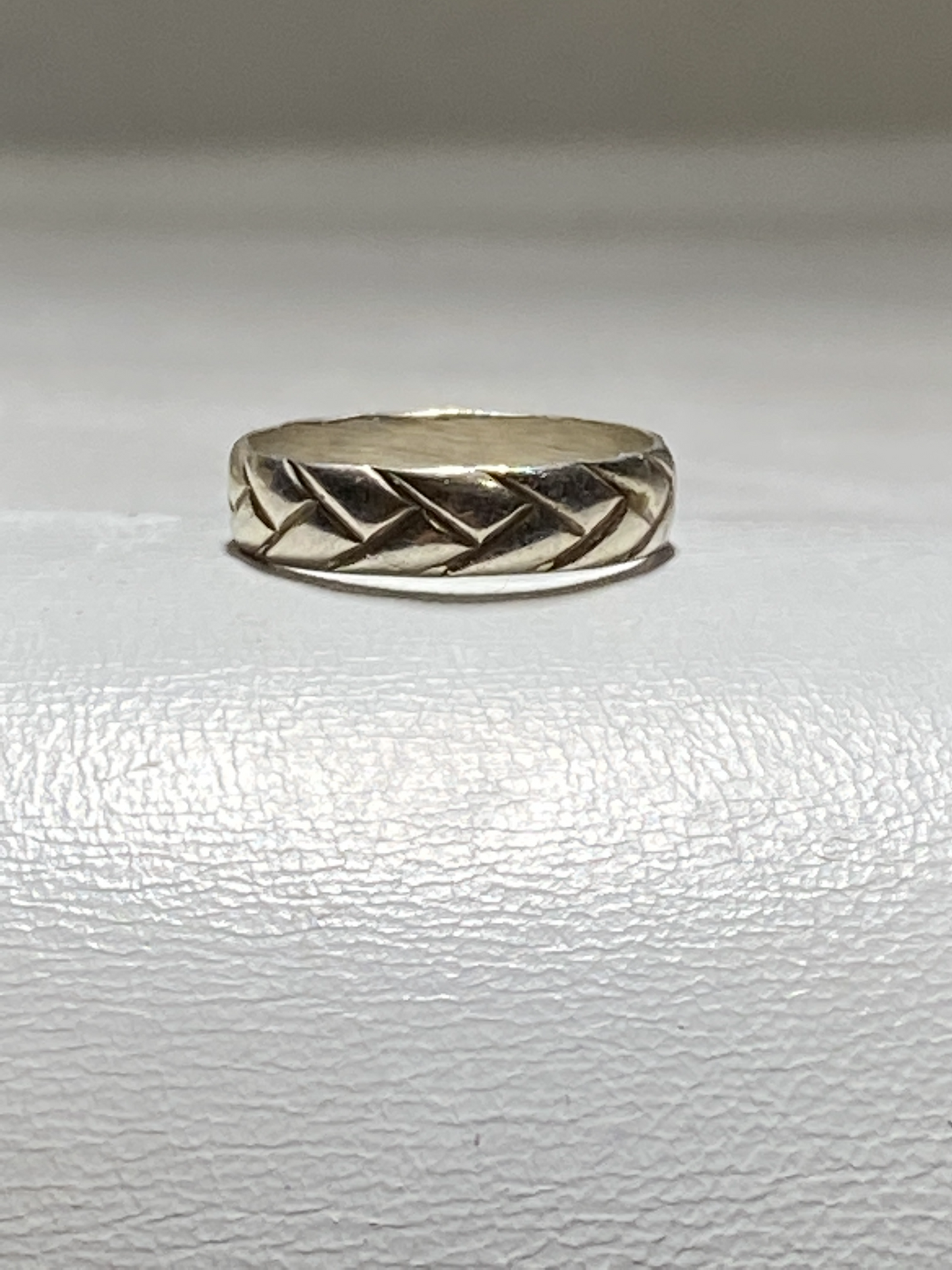 Rope ring woven band women men boys sterling silver