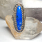 Long blue lapis ? Ring Navajo southwest sterling silver women