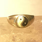 Yin Yang ring size 8.50  negative positive band geometric sterling silver women