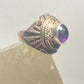 Poison ring beaded amethyst pinky sterling silver women girl