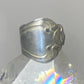 Spoon ring size 8  band  unknown metal