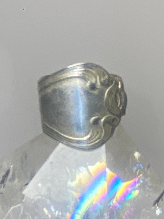 Spoon ring size 8  band  unknown metal