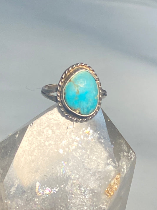 Turquoise ring Navajo pinky southwest sterling silver women girl