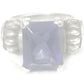 Vintage Purple Faceted Ring Sterling Silver  Size 5.75