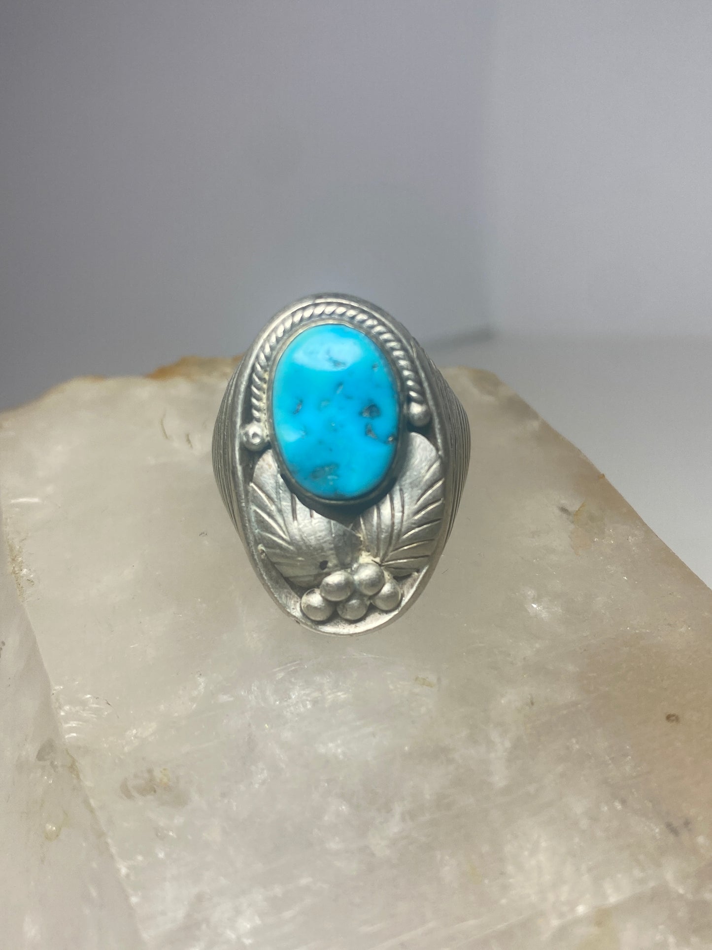 Turquoise ring southwest sterling silver women men