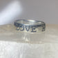 Love Hope Faith ring size 6.75 Solid words religious band sterling silver