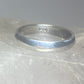 Plain ring wedding  band stacker sterling silver women  v