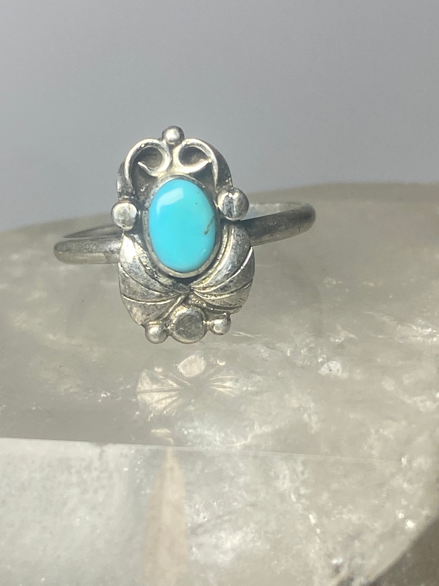 Turquoise ring leaves band southwest sterling silver women girls k