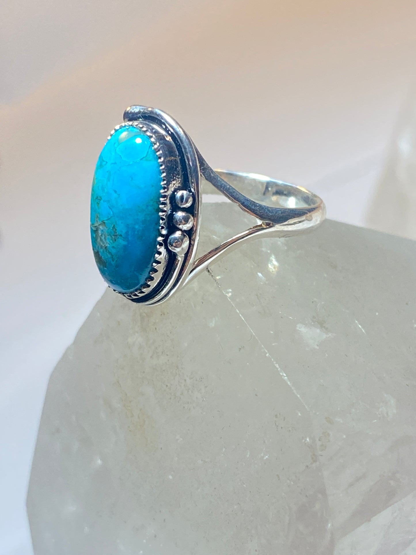 Turquoise ring size 7.75 Navajo southwest sterling silver