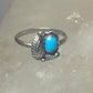 Turquoise ring southwest pinky sterling silver women girls b