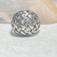 Dome ring Bubble weave band sterling silver women girls