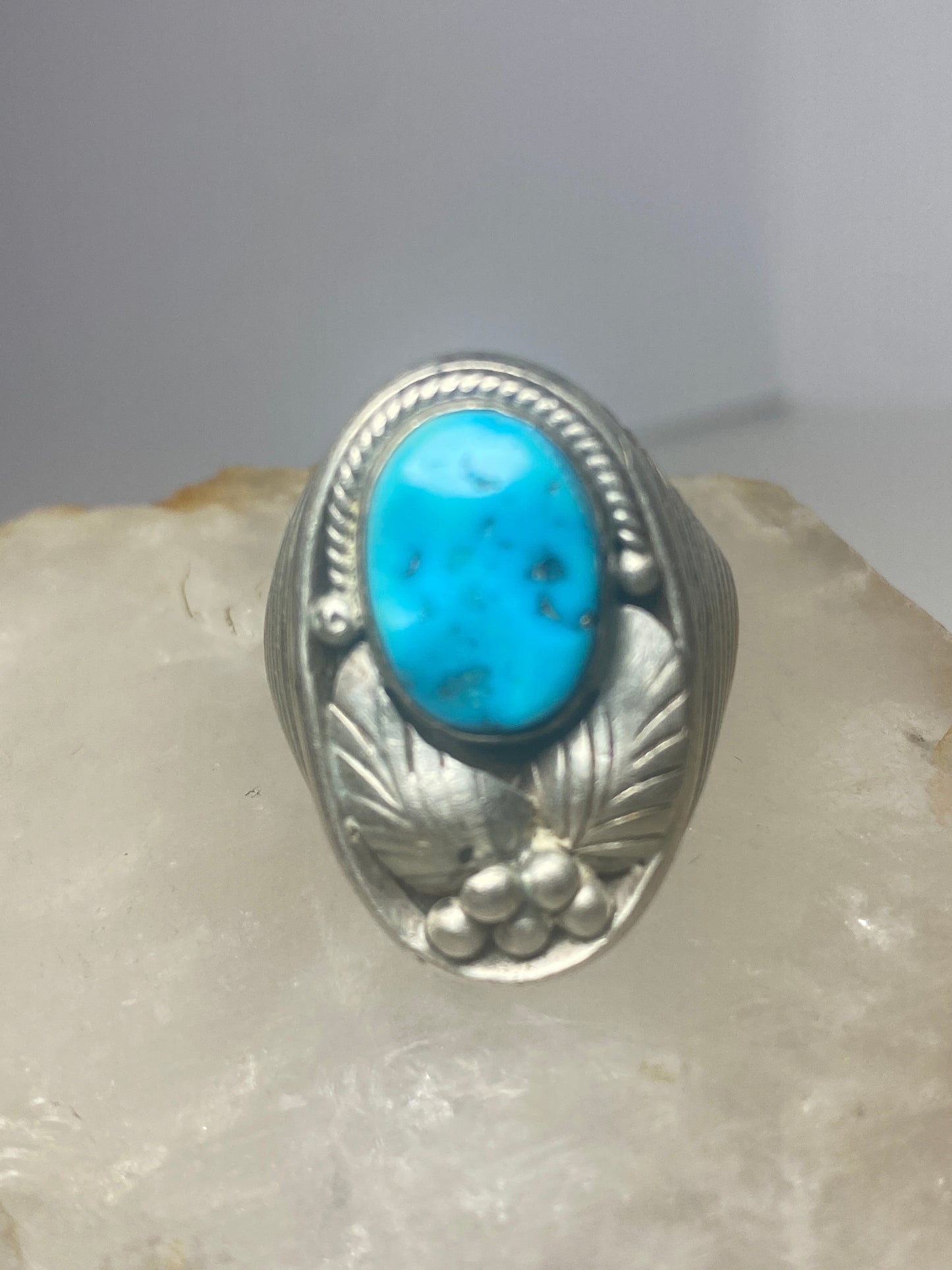 Turquoise ring southwest sterling silver women men