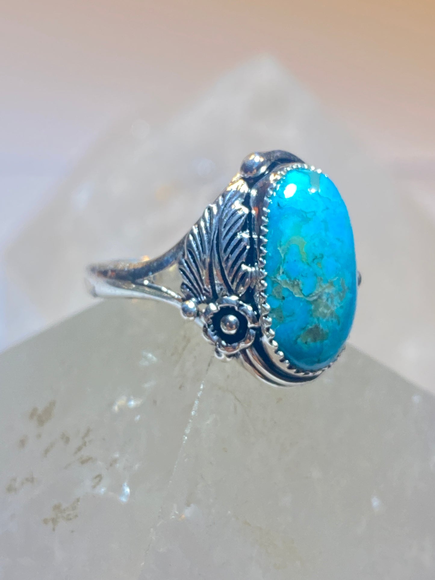 Turquoise ring size 7.75 Navajo southwest sterling silver